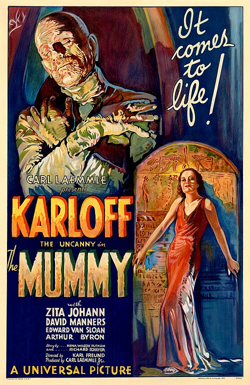 Film billboard for the 1934 "The Mummy"